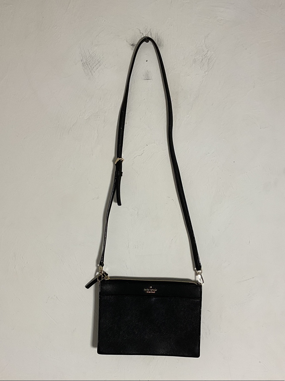 Kate Spade Black Saffiano Leather Newbury Lane Cammie Crossbody Bag